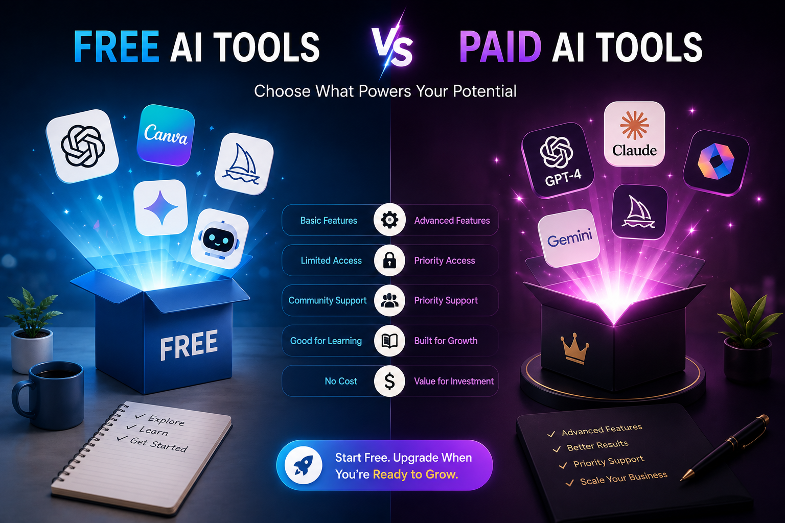 free vs paid ai tool