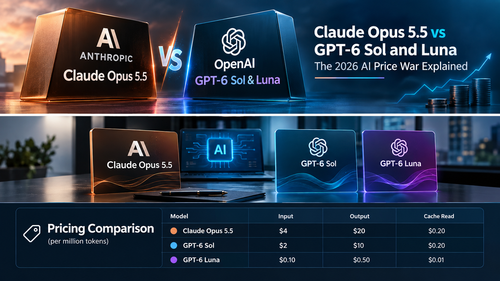 Claude Opus 5.5 vs GPT-6 Sol and Luna: The 2026 AI Price War Explained