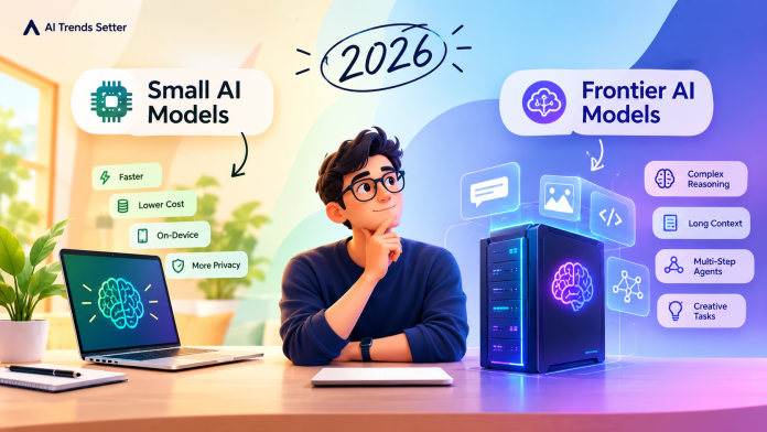 small AI models vs frontier models 2026